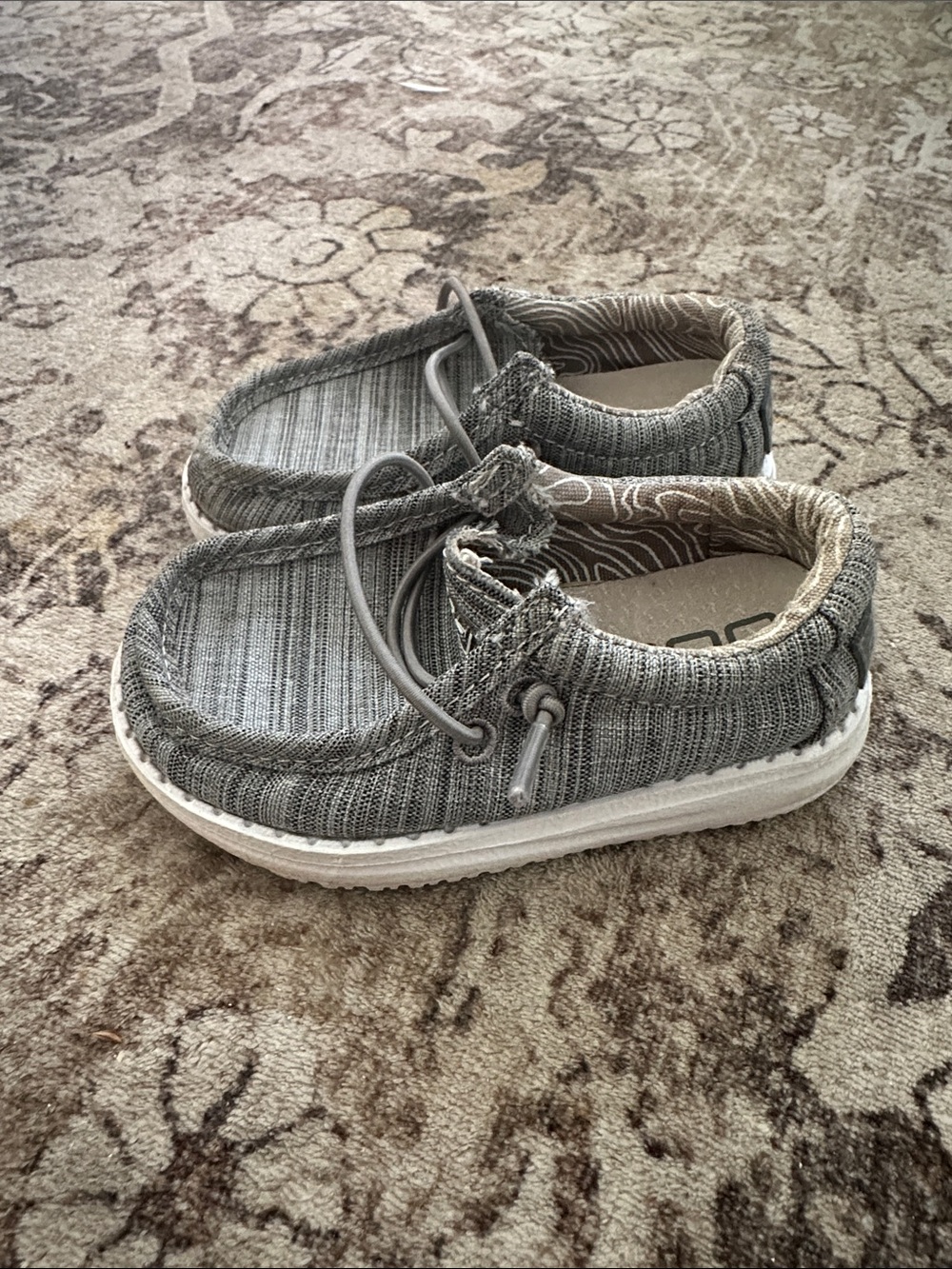 Hey Dude Gray Knit Slip-On Sneakers for Kids